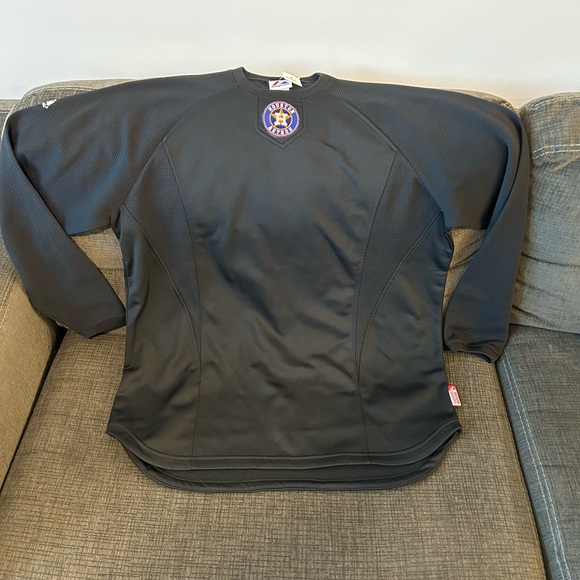 Majestic Other - Majestic Authentic Therma Base Houston Astros Black Pullover Men’s Sz: Large